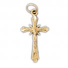 14K GOLD RELIGIOUS CHARM - CRUCIFIX #8536