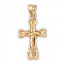 14K GOLD RELIGIOUS CHARM - CRUCIFIX #8526