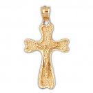 14K GOLD RELIGIOUS CHARM - CRUCIFIX #8525