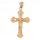 14K GOLD RELIGIOUS CHARM - CRUCIFIX #8522