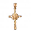 14K GOLD RELIGIOUS CHARM - CRUCIFIX #8513
