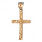14K GOLD RELIGIOUS CHARM - CRUCIFIX #8505