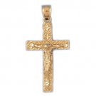 14K GOLD RELIGIOUS CHARM - CRUCIFIX #8503