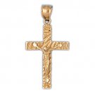 14K GOLD RELIGIOUS CHARM - CRUCIFIX #8502