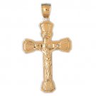 14K GOLD RELIGIOUS CHARM - CRUCIFIX #8496
