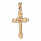14K GOLD RELIGIOUS CHARM - CRUCIFIX #8494