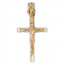 14K GOLD RELIGIOUS CHARM - CRUCIFIX #8490
