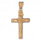 14K GOLD RELIGIOUS CHARM - CRUCIFIX #8489