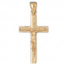 14K GOLD RELIGIOUS CHARM - CRUCIFIX #8488