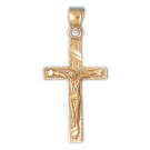 14K GOLD RELIGIOUS CHARM - CRUCIFIX #8486