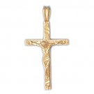 14K GOLD RELIGIOUS CHARM - CRUCIFIX #8485