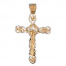 14K GOLD RELIGIOUS CHARM - CRUCIFIX #8484