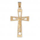 14K GOLD RELIGIOUS CHARM - CRUCIFIX #8482
