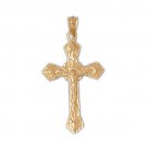 14K GOLD RELIGIOUS CHARM - CRUCIFIX #8474