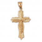 14K GOLD RELIGIOUS CHARM - CRUCIFIX #8473