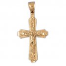 14K GOLD RELIGIOUS CHARM - CRUCIFIX #8472