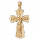 14K GOLD RELIGIOUS CHARM - CRUCIFIX #8471