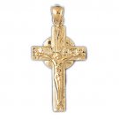 14K GOLD RELIGIOUS CHARM - CRUCIFIX #8468