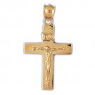 14K GOLD RELIGIOUS CHARM - CRUCIFIX #8467