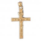 14K GOLD RELIGIOUS CHARM - CRUCIFIX #8466