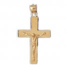 14K GOLD RELIGIOUS CHARM - CRUCIFIX #8465