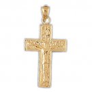 14K GOLD RELIGIOUS CHARM - CRUCIFIX #8463
