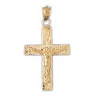 14K GOLD RELIGIOUS CHARM - CRUCIFIX #8462