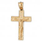 14K GOLD RELIGIOUS CHARM - CRUCIFIX #8448