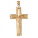14K GOLD RELIGIOUS CHARM - CRUCIFIX #8444