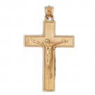 14K GOLD RELIGIOUS CHARM - CRUCIFIX #8442