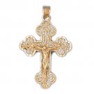 14K GOLD RELIGIOUS CHARM - CRUCIFIX #8430