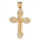 14K GOLD RELIGIOUS CHARM - CRUCIFIX #8428