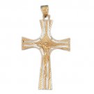 14K GOLD RELIGIOUS CHARM - CRUCIFIX #8426