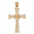 14K GOLD RELIGIOUS CHARM - CRUCIFIX #8425