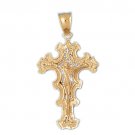 14K GOLD RELIGIOUS CHARM - CRUCIFIX #8417