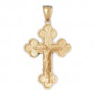 14K GOLD RELIGIOUS CHARM - CRUCIFIX #8415