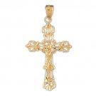 14K GOLD RELIGIOUS CHARM - CRUCIFIX #8382