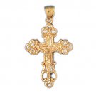 14K GOLD RELIGIOUS CHARM - CRUCIFIX #8381