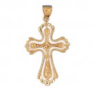 14K GOLD RELIGIOUS CHARM - CRUCIFIX #8377