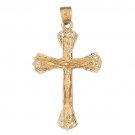 14K GOLD RELIGIOUS CHARM - CRUCIFIX #8376