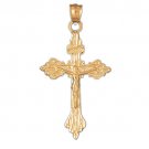14K GOLD RELIGIOUS CHARM - CRUCIFIX #8369