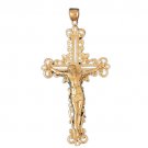 14K GOLD RELIGIOUS CHARM - CRUCIFIX #8363