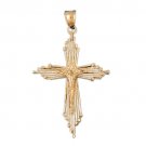 14K GOLD RELIGIOUS CHARM - CRUCIFIX #8362