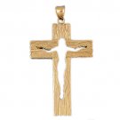 14K GOLD RELIGIOUS CHARM - CRUCIFIX #8118
