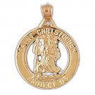 14K GOLD RELIGIOUS CHARM - ST. CHRISTOPHER #8849