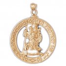 14K GOLD RELIGIOUS CHARM - ST. CHRISTOPHER #8846