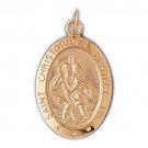 14K GOLD RELIGIOUS CHARM - ST. CHRISTOPHER #8843