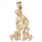 14K GOLD RELIGIOUS CHARM - ST. LAZARUS #8823