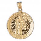 14K GOLD RELIGIOUS CHARM - ST. LAZARUS #8816