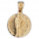 14K GOLD RELIGIOUS CHARM - ST. FLORIAN #8815